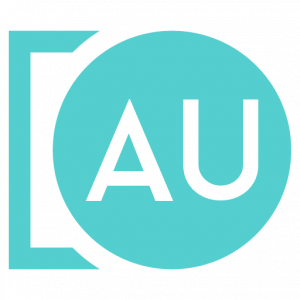 Seafoam green AU logo